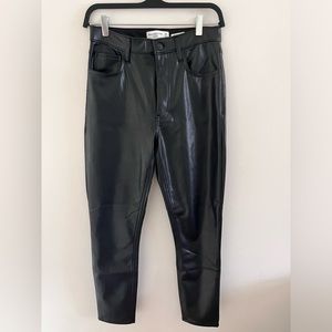 Abercrombie & Fitch The Skinny High Rise Leather Pants